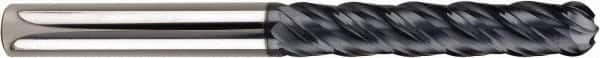 SGS - 12mm Diam, 75mm LOC, 4 Flute Solid Carbide Ball End Mill - AlTiN Finish, Single End, 150mm OAL, 12mm Shank Diam, Spiral Flute - Americas Industrial Supply