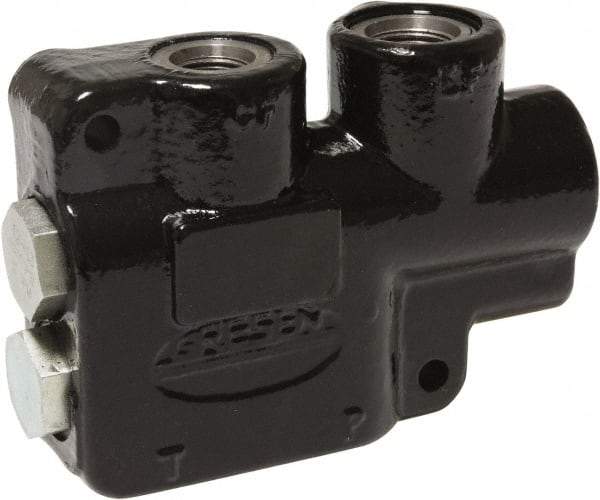 Parker - 15 GPM 5/8 Inlet Cast Iron Hydraulic Control Valve - 7/8-14 Thread, 2,500 psi, 1.88" Wide x 6.88" Long - Americas Industrial Supply