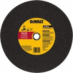 DeWALT - 20" 24 Grit Aluminum Oxide Cutoff Wheel - 0.188" Thick, 1" Arbor, 3,000 Max RPM, Use with Stationary Tools - Americas Industrial Supply