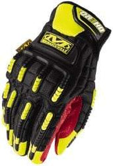 Mechanix Wear - Size XL (11) Synthetic Leather/Spandex/Lycra/TPR General Protection Work Gloves - For Mechanic's & Lifting, Uncoated, Hook & Loop Cuff, Full Fingered, Yellow, Paired - Americas Industrial Supply