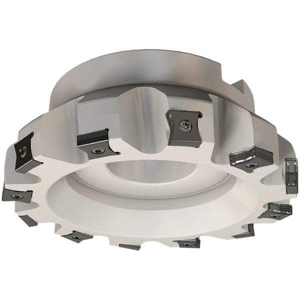 Iscar - 4" Cut Diam, 1-1/2" Arbor Hole, 0.118" Max Depth of Cut, 86° Indexable Chamfer & Angle Face Mill - 10 Inserts, LN.. 1506.. Insert, Right Hand Cut, 10 Flutes, Series TangMill - Americas Industrial Supply