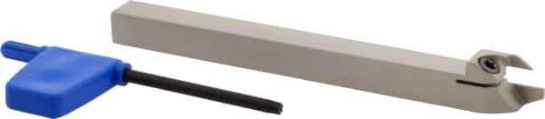 Iscar - External Thread, 0.395" Max Depth of Cut, 0.055" Min Groove Width, 4.7" OAL, Right Hand Indexable Grooving Cutoff Toolholder - 3/8" Shank Height x 3/8" Shank Width, DG.. Insert Style, DGT Toolholder Style, Series Do-Grip - Americas Industrial Supply