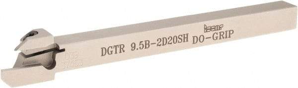 Iscar - External Thread, 0.395" Max Depth of Cut, 0.075" Min Groove Width, 4.7" OAL, Right Hand Indexable Grooving Cutoff Toolholder - 3/8" Shank Height x 3/8" Shank Width, DG.. Insert Style, DGT Toolholder Style, Series Do-Grip - Americas Industrial Supply