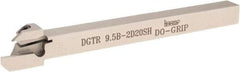 Iscar - External Thread, 0.395" Max Depth of Cut, 0.075" Min Groove Width, 4.7" OAL, Right Hand Indexable Grooving Cutoff Toolholder - 3/8" Shank Height x 3/8" Shank Width, DG.. Insert Style, DGT Toolholder Style, Series Do-Grip - Americas Industrial Supply