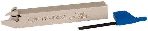 Iscar - DGT, External, Right Hand, 3mm Max Depth of Cut, 1.9 to 2.5mm Groove Width, Indexable Grooving Tool Holder - DG.. Insert Compatibility, 16mm Shank Height, 16mm Shank Width, 120mm OAL - Americas Industrial Supply