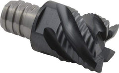 Iscar - MM ERS Grade IC908 Carbide End Milling Tip Insert - TiAlN Finish, 5 Flutes, 5/8" Cutting Diam, 0.47" Depth of Cut, 0.8" Extension, 45° Helix - Americas Industrial Supply