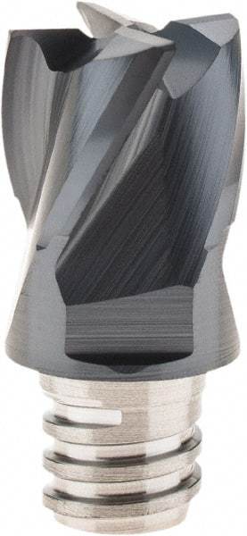 Iscar - MM EC Grade IC908 Carbide End Milling Tip Insert - TiAlN Finish, 4 Flutes, 3/8" Cutting Diam, 0.275" Depth of Cut, 0.512" Extension, 0.015" Cnr Rad, 30° Helix - Americas Industrial Supply