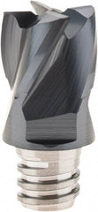 Iscar - MM EC Grade IC908 Carbide End Milling Tip Insert - TiAlN Finish, 4 Flutes, 3/8" Cutting Diam, 0.275" Depth of Cut, 0.512" Extension, 0.015" Cnr Rad, 30° Helix - Americas Industrial Supply