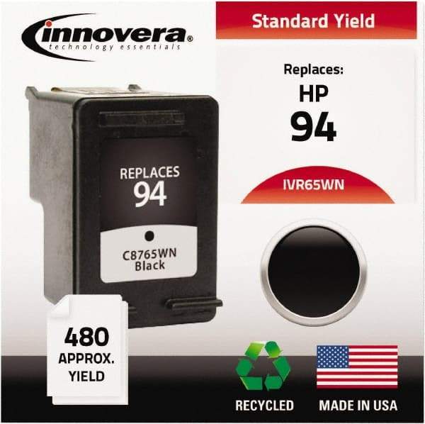 innovera - Black Inkjet Printer Cartridge - Use with HP Deskjet 460c, 5740, 6520, 6540, 6620, 6830, 6840 9800, Officejet H470, 6210, 7210, 7310, 7410, HP Photosmart 2610, 2710, 7850, 8150, B8350, 8450, PSC 1600, 1610, 2350, 2355 - Americas Industrial Supply