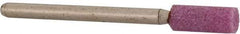 Made in USA - 3/16" Head Diam x 1/2" Thickness, W154, Cylinder End, Aluminum Oxide Mounted Point - Medium Grade - Americas Industrial Supply