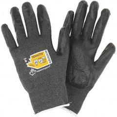 Value Collection - Size L, ANSI Cut Lvl A4, Puncture Lvl 4, Abrasion Lvl 4, Cut & Puncture Resistant Gloves - Palm Coated, Black - Americas Industrial Supply