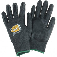 Value Collection - Size XL, ANSI Cut Lvl A4, Puncture Lvl 4, Abrasion Lvl 4, Cut & Puncture Resistant Gloves - Palm Coated, Black - Americas Industrial Supply
