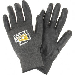 Value Collection - Size 2XL, ANSI Cut Lvl A4, Puncture Lvl 4, Abrasion Lvl 4, Cut & Puncture Resistant Gloves - Palm Coated, Black - Americas Industrial Supply