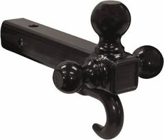 Buyers Products - 6,000, 7,500 & 10,000 Lb Capacity, 9-1/4" Long, 2" Shank, Triball Hitch Drawbar with Hook - Vehicle Class 3 & 4, 5/8" Ball Hole Diam, 1-7/8, 2 & 2-5/16" Ball Diam - Americas Industrial Supply