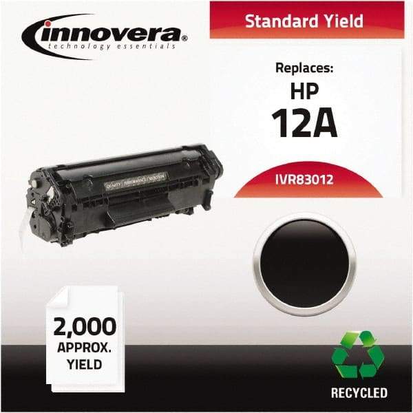 innovera - Black Toner Cartridge - Use with HP LaserJet 1010, 1012, 1015, 1018, 1020, 1022, 3015, 3020, 3030, 3050, 3052, 3055, M1319Fmfp - Americas Industrial Supply