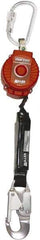 Miller - 6' Long, 400 Lb Capacity, Vectran/Polyester Fall Limiter - Aluminum Locking Snap Hook Connector, Aluminum Carabiner Connector, Black - Americas Industrial Supply