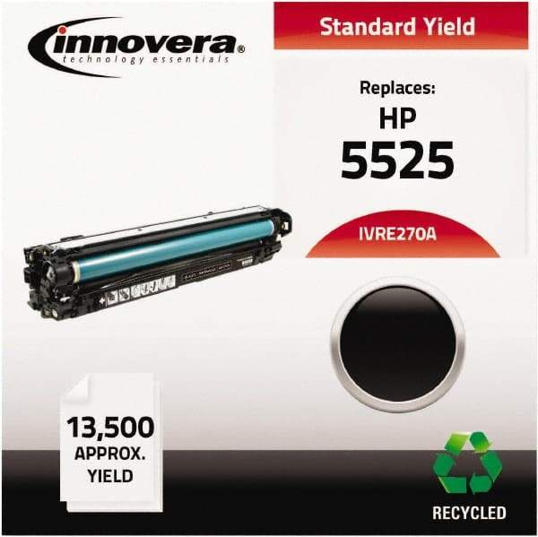 innovera - Black Toner Cartridge - Use with HP Color LaserJet Enterprise CP5520, CP5525n, CP5525dn, CP5525xh - Americas Industrial Supply