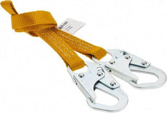 Miller - 4' Long, 310 Lb Capacity, 1 Leg Locking Snap Hook Harness Lanyard - 1-1/2" Diam, Polyester, Locking Snap Hook Anchorage Connection - Americas Industrial Supply
