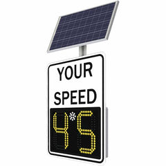 TrafficLogix - "Your Speed", 23" Wide x 29" High, Aluminum Speed Limit Signs - Black on White, High Intensity Reflectivity, Rectangle, Post Mount - Americas Industrial Supply