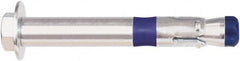 Powers Fasteners - 3/4" Diam, 3/4" Drill, 3-1/4" OAL, 3-7/8" Min Embedment Sleeve Concrete Anchor - Carbon Steel, Zinc-Plated Finish, Hex Head, Hex Drive - Americas Industrial Supply