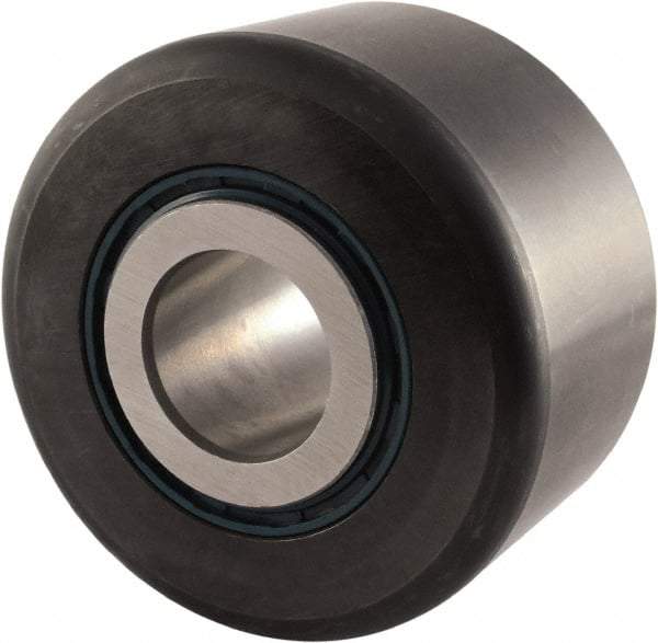 RBC Bearings - 1-1/4" Bore, 4" Roller Diam x 2-1/4" Roller Width, Carbon Steel Sealed Yoke Cam Follower - 45,600 Lb Dynamic Load Capacity, 2-5/16" Overall Width - Americas Industrial Supply