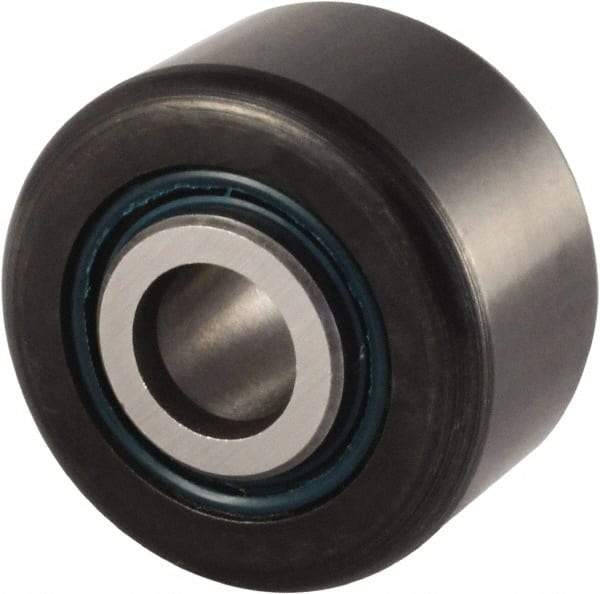 RBC Bearings - 5/16" Bore, 1" Roller Diam x 5/8" Roller Width, Carbon Steel Sealed Yoke Cam Follower - 3,000 Lb Dynamic Load Capacity, 0.6925" Overall Width - Americas Industrial Supply