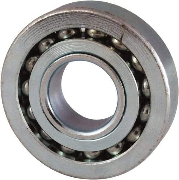 Nice - 1/2" Bore Diam, 1-1/2" OD, Open Unground Full Complement Radial Ball Bearing - 7/16" Wide, 1 Row, Round Bore, 1,328 Lb Dynamic Capacity - Americas Industrial Supply