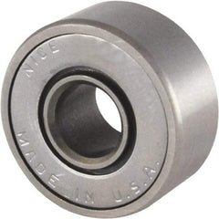 Nice - 7/16" Bore Diam, 1-1/8" OD, Double Seal Semi Ground Extra Light Radial Ball Bearing - 3/8" Wide, 1 Row, Round Bore, 475 Lb Static Capacity, 600 Lb Dynamic Capacity - Americas Industrial Supply
