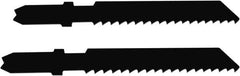 Disston - 2-3/4" Long, 14 Teeth per Inch, Carbon Steel Jig Saw Blade - Toothed Edge, 0.067" Thick, U-Shank, Raker Tooth Set - Americas Industrial Supply