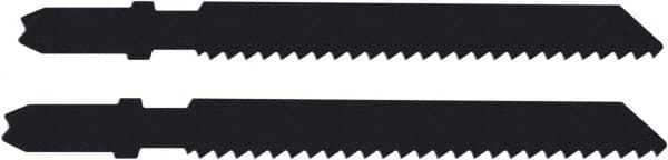 Disston - 3-1/8" Long, 10 Teeth per Inch, Carbon Steel Jig Saw Blade - Toothed Edge, 0.067" Thick, U-Shank, Raker Tooth Set - Americas Industrial Supply