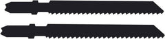 Disston - 3-1/2" Long, 10 Teeth per Inch, Carbon Steel Jig Saw Blade - Toothed Edge, 0.067" Thick, U-Shank, Raker Tooth Set - Americas Industrial Supply