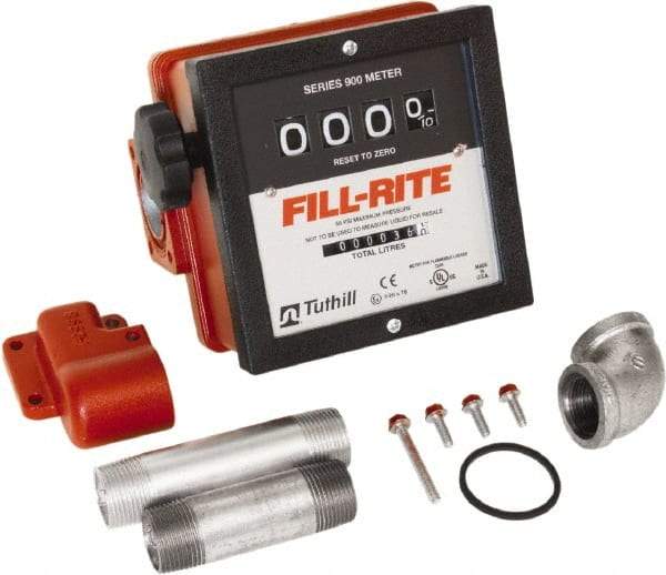 Tuthill - 1" Mechanical Fuel Meter Repair Part - Contains 4 Digit (Gal) Meter, For Use with Pump - FR4210G, FR4410G, FR4204G, FR4210GB, FR4210BGFQ - Americas Industrial Supply