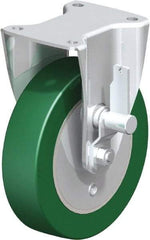 Blickle - 8" Diam x 2" Wide x 9-41/64" OAH Top Plate Mount Rigid Caster - Polyurethane-Elastomer Blickle Softhane, 1,760 Lb Capacity, Ball Bearing, 5-1/2 x 4-3/8" Plate - Americas Industrial Supply
