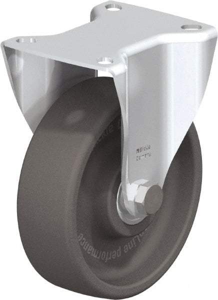 Blickle - 5" Diam x 1-9/16" Wide x 5-7/8" OAH Top Plate Mount Rigid Caster - Heat-Resistant Nylon, 770 Lb Capacity, Ball Bearing, 3-15/16 x 3-3/8" Plate - Americas Industrial Supply