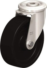 Blickle - 5" Diam x 1-37/64" Wide x 5-29/32" OAH Hollow Kingpin Mount Swivel Caster - Heat-Resistant Phenolic Resin, 330 Lb Capacity, Plain Bore Bearing, Hollow Kingpin Stem - Americas Industrial Supply