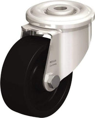 Blickle - 3" Diam x 1-1/4" Wide x 4" OAH Hollow Kingpin Mount Swivel Caster - Heat-Resistant Phenolic Resin, 220 Lb Capacity, Plain Bore Bearing, Hollow Kingpin Stem - Americas Industrial Supply