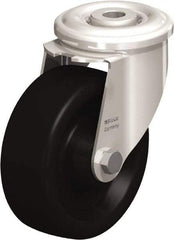Blickle - 4" Diam x 1-1/2" Wide x 4-59/64" OAH Hollow Kingpin Mount Swivel Caster - Heat-Resistant Phenolic Resin, 330 Lb Capacity, Plain Bore Bearing, Hollow Kingpin Stem - Americas Industrial Supply