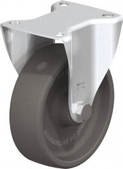 Blickle - 5" Diam x 1-9/16" Wide x 5-7/8" OAH Top Plate Mount Rigid Caster - Heat-Resistant Nylon, 660 Lb Capacity, Plain Bore Bearing, 3-15/16 x 3-3/8" Plate - Americas Industrial Supply