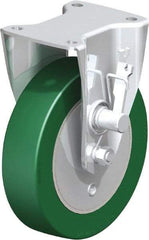 Blickle - 8" Diam x 2" Wide x 9-41/64" OAH Top Plate Mount Rigid Caster - Polyurethane-Elastomer Blickle Softhane, 1,760 Lb Capacity, Ball Bearing, 5-1/2 x 4-3/8" Plate - Americas Industrial Supply
