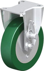 Blickle - 8" Diam x 2" Wide x 9-41/64" OAH Top Plate Mount Rigid Caster - Polyurethane-Elastomer Blickle Softhane, 1,760 Lb Capacity, Ball Bearing, 5-1/2 x 4-3/8" Plate - Americas Industrial Supply
