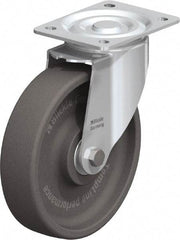 Blickle - 8" Diam x 2" Wide x 9-1/4" OAH Top Plate Mount Swivel Caster - Heat-Resistant Nylon, 770 Lb Capacity, Ball Bearing, 5-1/2 x 4-3/8" Plate - Americas Industrial Supply