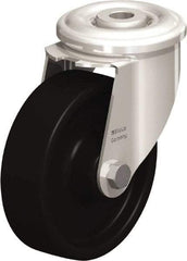 Blickle - 4" Diam x 1-3/16" Wide x 4-59/64" OAH Hollow Kingpin Mount Swivel Caster - Heat-Resistant Phenolic Resin, 275 Lb Capacity, Plain Bore Bearing, Hollow Kingpin Stem - Americas Industrial Supply
