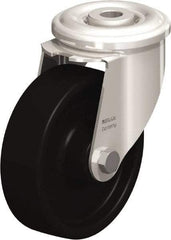 Blickle - 4" Diam x 1-3/16" Wide x 4-59/64" OAH Hollow Kingpin Mount Swivel Caster - Heat-Resistant Phenolic Resin, 275 Lb Capacity, Plain Bore Bearing, Hollow Kingpin Stem - Americas Industrial Supply