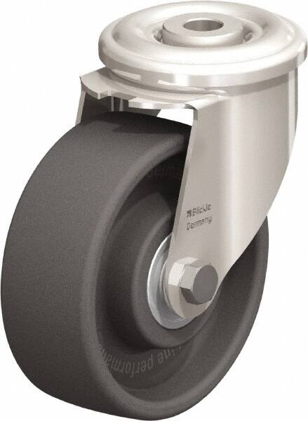 Blickle - 4" Diam x 1-1/2" Wide x 4-59/64" OAH Hollow Kingpin Mount Swivel Caster - Heat-Resistant Nylon, 330 Lb Capacity, Ball Bearing, Hollow Kingpin Stem - Americas Industrial Supply
