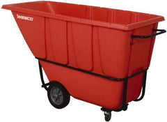 Wesco Industrial Products - 1,250 Lb Load Capacity, 1 Cu Yd, Polyethylene Tilt Truck - 32" Wide x 72-3/4" Long x 37" High, Red - Americas Industrial Supply