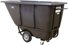 Wesco Industrial Products - 1,250 Lb Load Capacity, 1 Cu Yd, Polyethylene Tilt Truck - 24-1/2" Wide x 72-3/4" Long x 37" High, Black - Americas Industrial Supply
