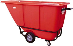 Wesco Industrial Products - 850 Lb Load Capacity, 1/2 Cu Yd, Polyethylene Tilt Truck - 21-1/2" Wide x 61-1/2" Long x 31" High, Black - Americas Industrial Supply
