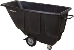 Wesco Industrial Products - 450 Lb Load Capacity, 1/2 Cu Yd, Polyethylene Tilt Truck - 21-1/2" Wide x 60-3/4" Long x 31" High, Black - Americas Industrial Supply
