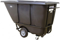 Wesco Industrial Products - 850 Lb Load Capacity, 1/2 Cu Yd, Polyethylene Tilt Truck - 21-1/2" Wide x 61-1/2" Long x 31" High, Black - Americas Industrial Supply