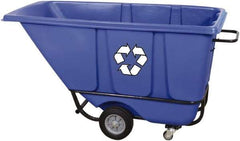 Wesco Industrial Products - 850 Lb Load Capacity, 1/2 Cu Yd, Polyethylene Tilt Truck - 21-1/2" Wide x 61-1/2" Long x 31" High, Black - Americas Industrial Supply
